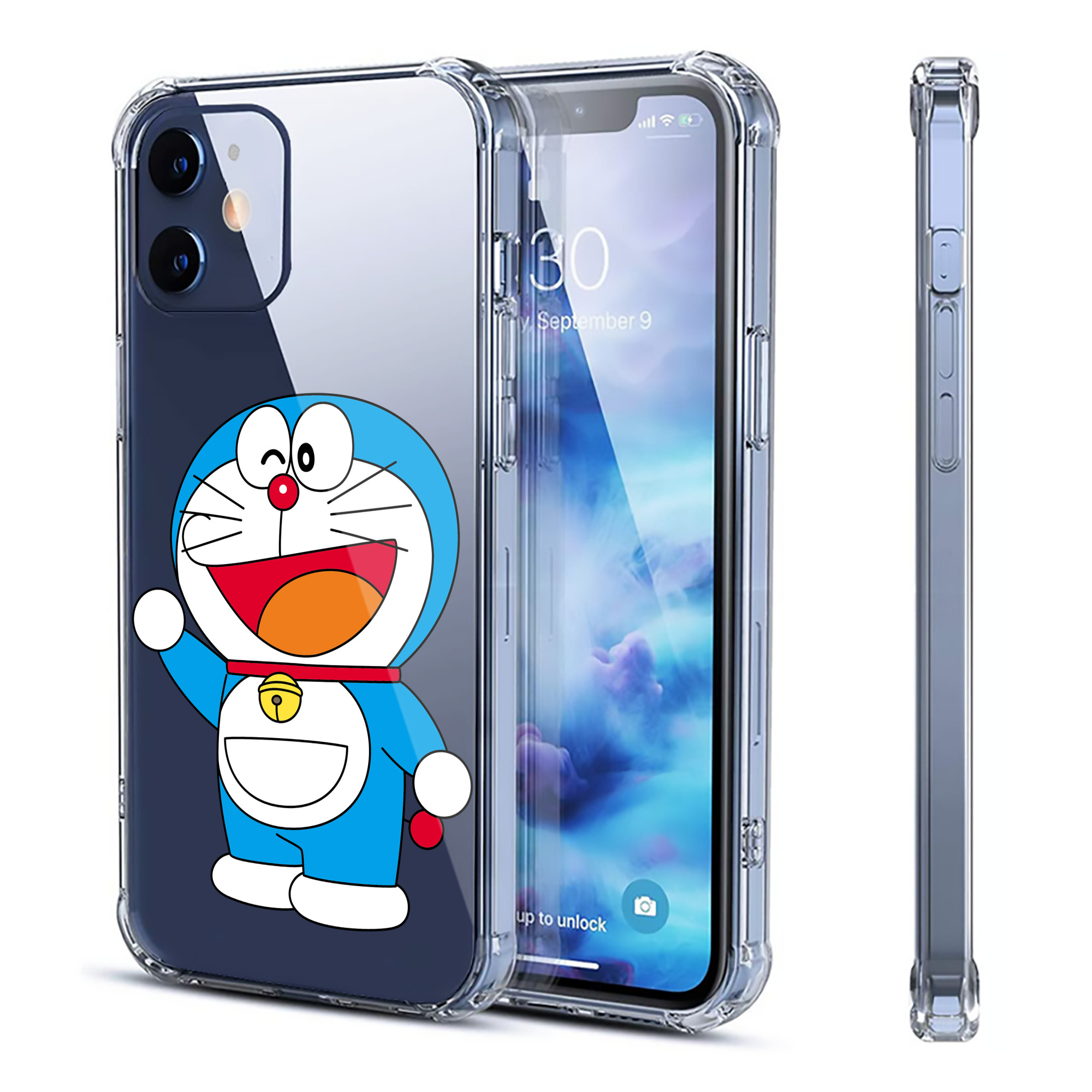 （画像用） ドラえもん Doraemon 【iPhone 12シリーズ対応】透明スマホケース（クリアソフトケース）